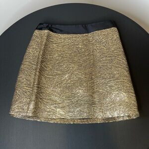 Milly Gold and Black Mini Skirt